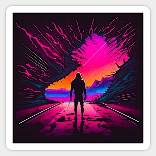 Synthwave apocalypse Sticker